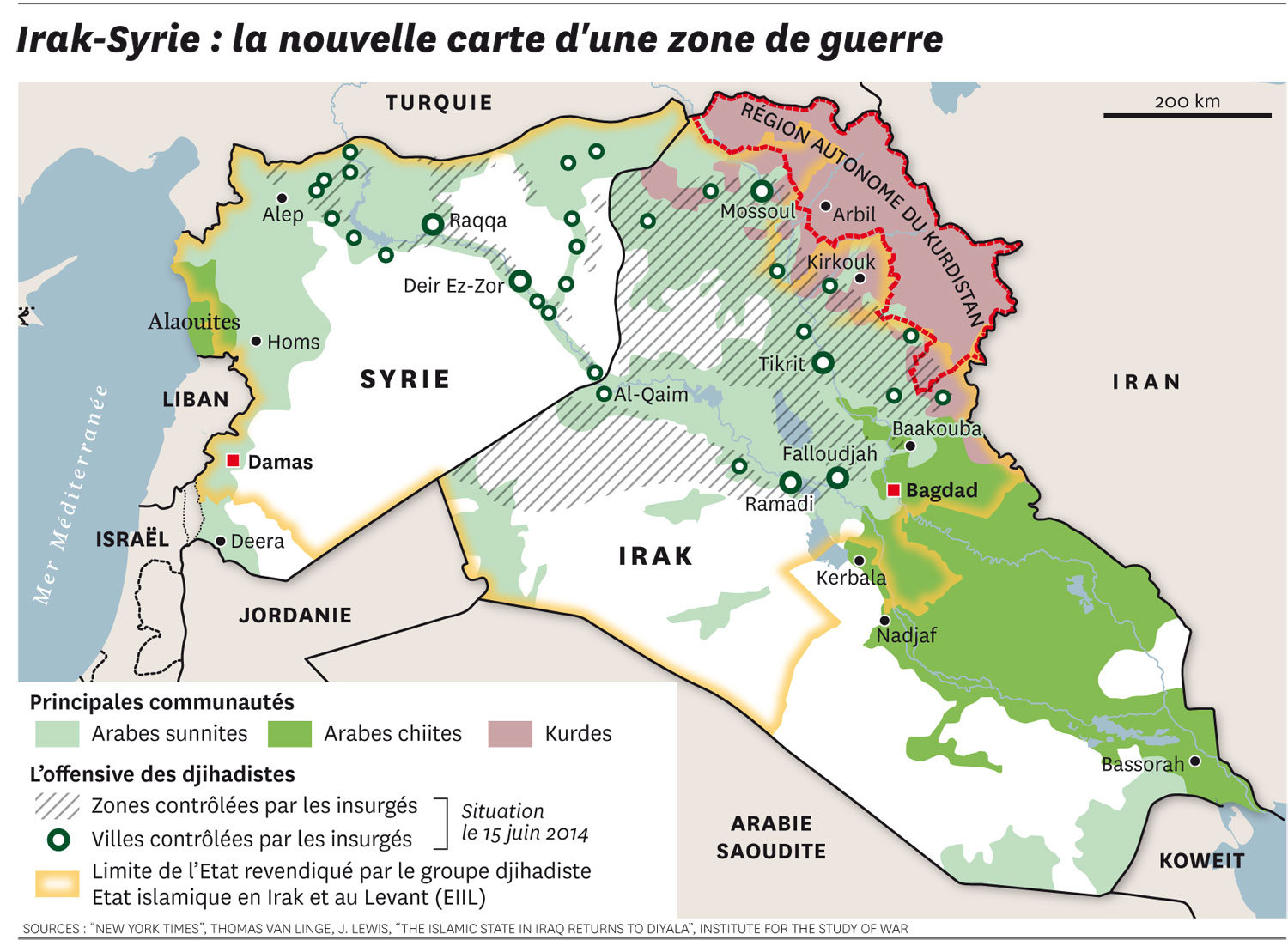Carte Irak-Syrie