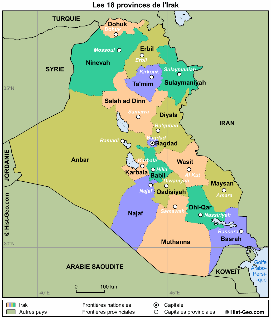18 province dell’Iraq